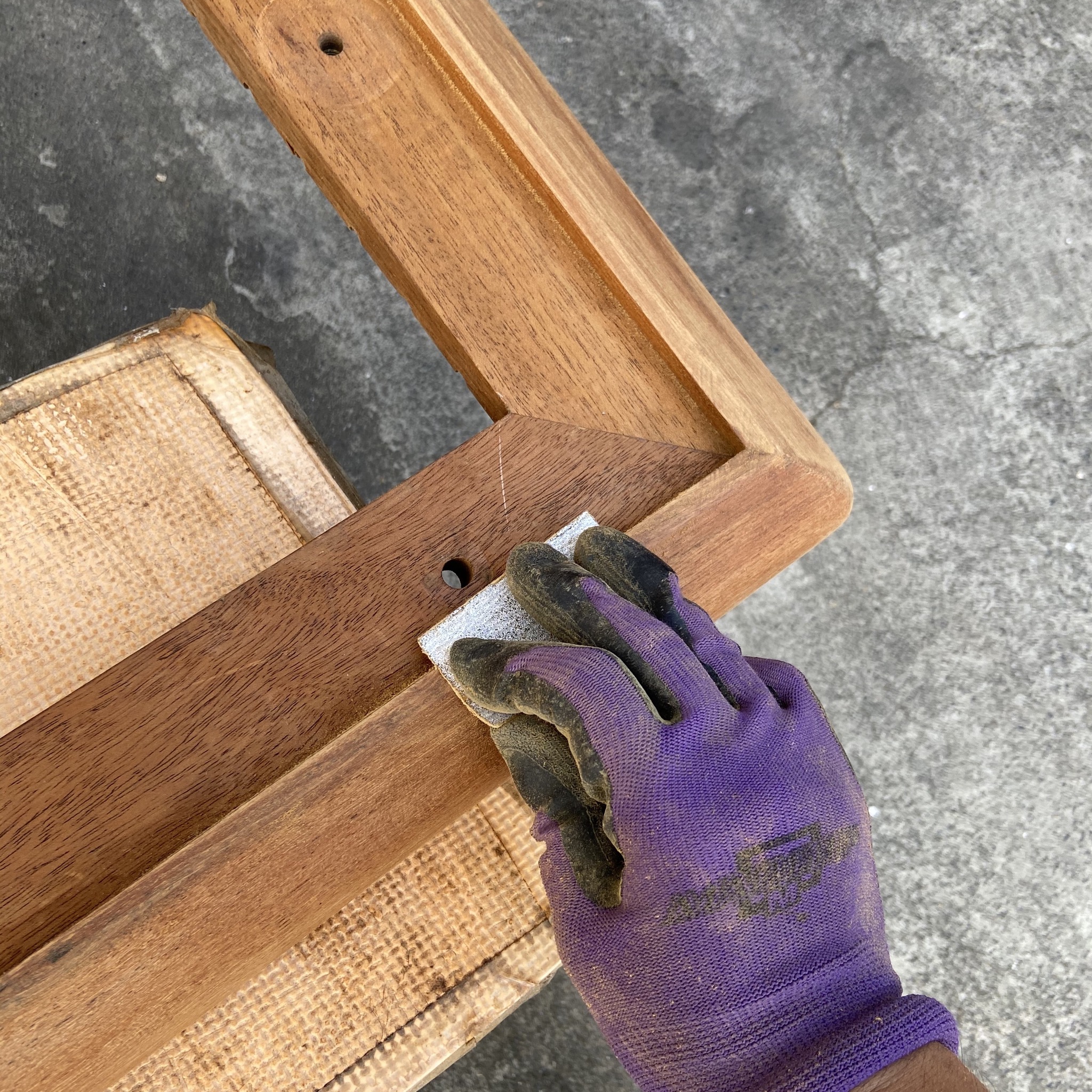 Peter Hvidt & Orla Molgaard Minerva 3 Sofa　サンディング